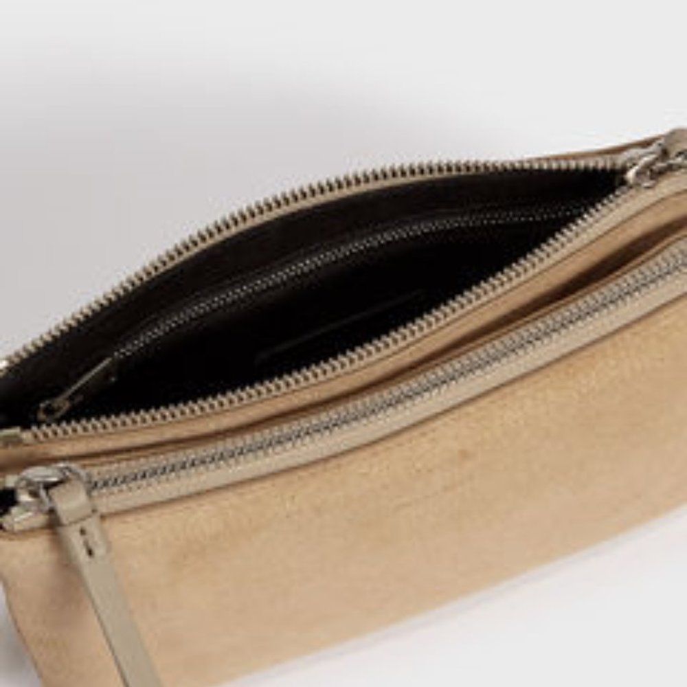 All Saints -ziggy suede crossbody- cappuccino